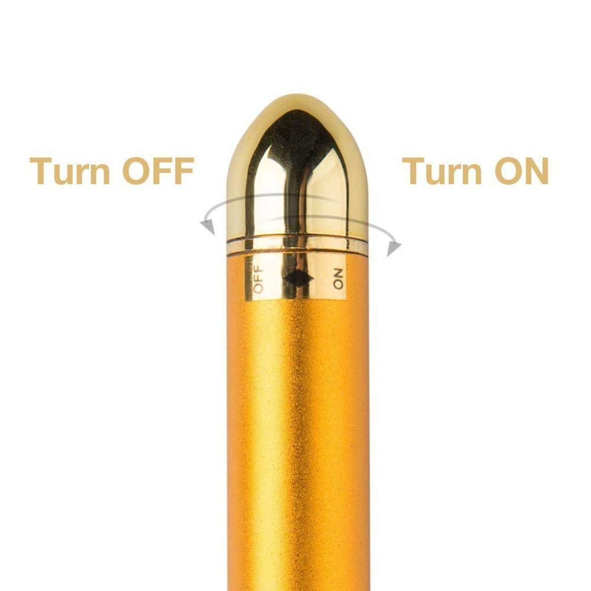 Dealsure 24k Gold Energy Beauty Bar Electric Vibration Facial Massage Roller Waterproof Face Skin Care T-Shaped Anti Wrinkle Massager for Forehead Cheek Neck Clavicle Arm (Gold Colour)