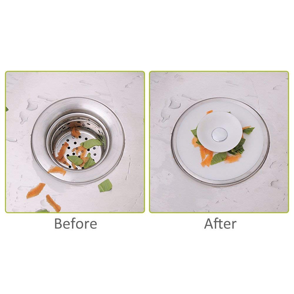 SYJBUH 2 in 1 Hair Catcher Button || Drain Stopper Filter || Kitchen Sink use || Multicolor || Set of (3)