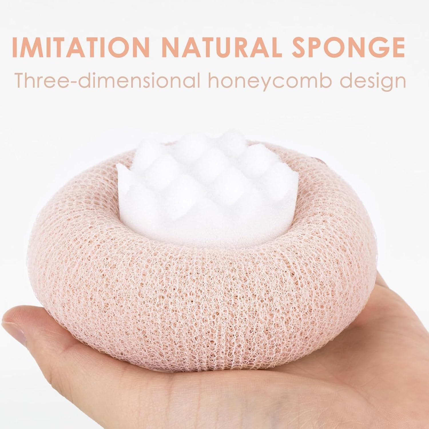 CozyCrest New Upgrade 2-in-1 Sunflower Bath Ball, Exfoliating Bath Sponge Cleaning Brush with Suction Cup Super Soft Sponge Scrubber Multicolor (1pcs)
