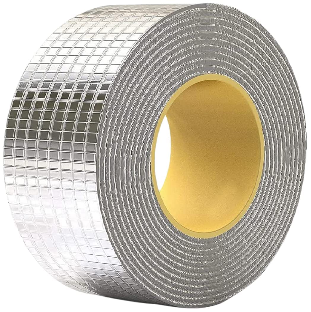 VROKLA Waterproof Repair Tape for Pipe Leakage Roof Water Leakage Solution Aluminium Foil Tape Waterproof Adhesive Sealing Butyl Rubber Tape for Surface Crack (5cmx5m) (Silver)