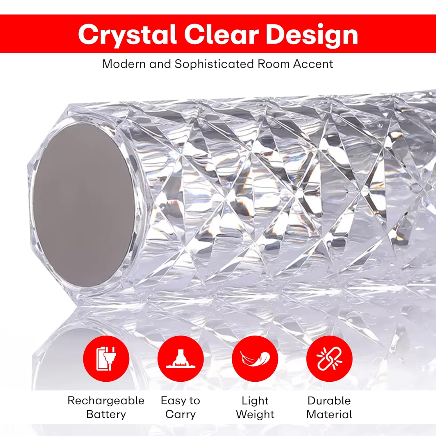 PRIME PICK Crystal Lamp,16 Color Changing Rose Crystal Diamond Table Lamp,USB Rechargeable Touch Bedside Lamp Night Light with Remote Control, for Bedroom Living Room Party Dinner Decor